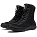 KEFUWU Wrestling Boxing Boots Wide for Men High Top Breathable Lightweight Non-Slip for Competition & Training(12 Men, Black)
