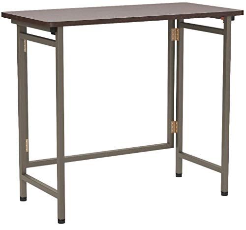 山善YAMAZEN 折りたたみデスク幅80奥行40 ダークブラウンPST8040MBRMBR