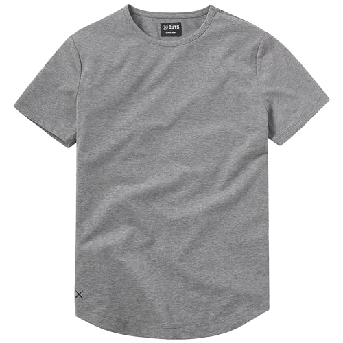 Clothing Men's Premium AO Crew Neck Casual Short Sleeve T-Shirt | Classic Curve Hem | PYCA Pro Soft Fabric