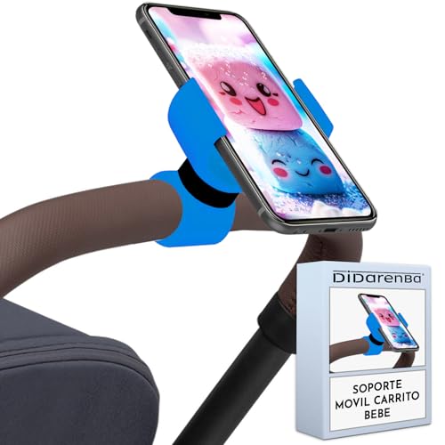 Didarenba Soporte movil Carrito Bebe Universal valido para Smartphones de hasta 7.6' Azul