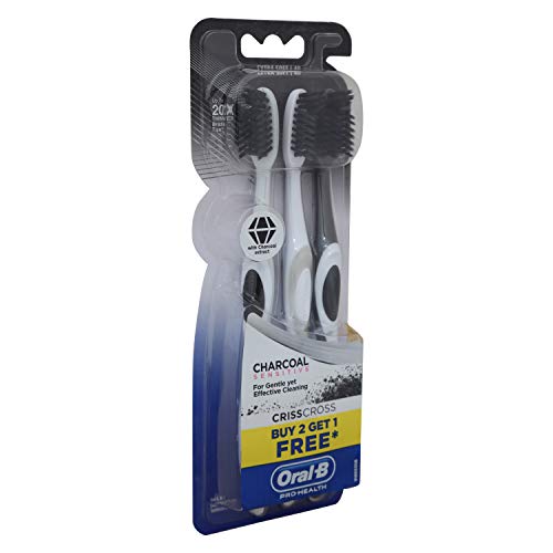 Oral-B Charcoal Sensitive Manual Adult Toothbrush - 3 Pieces (Extra Soft, Buy 2 Get 1)