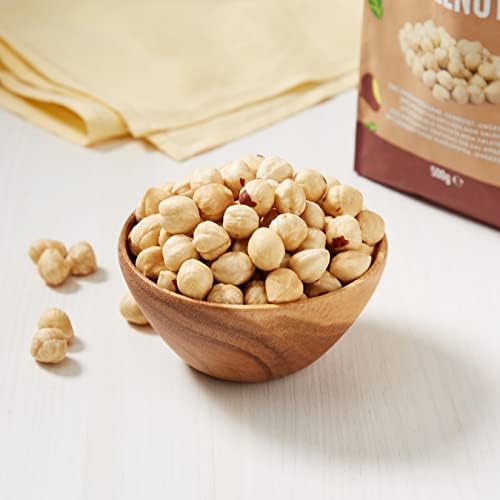 Amazon Brand - Happy Belly Unsalted Roasted Hazelnuts 2x500g