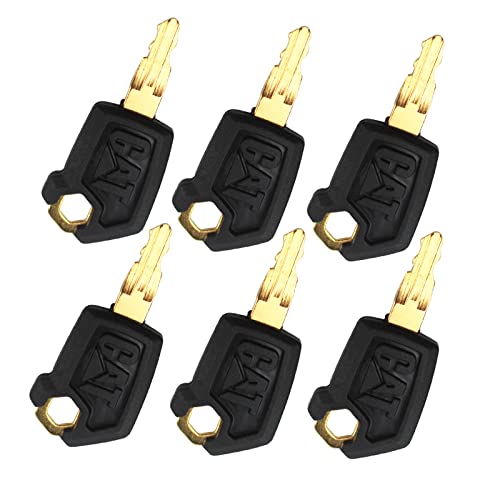 Gradora Ignition Keys 5P8500 5P-8500 Replacement For Caterpillar Heavy Equipment Cat Loaders Excavators Dozers 0964753 0966198 8V4404 9G2777 980K 980H 416C 248B (Pack Of 6) #TOP3