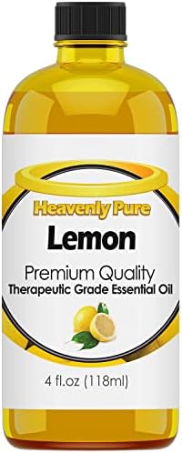 Heavenly Pure Lemon Essential Oil Pure & Natural Lemon Aroma Therapeutic Grade Essential Oil (Huge 4 OZ - Bulk Size)