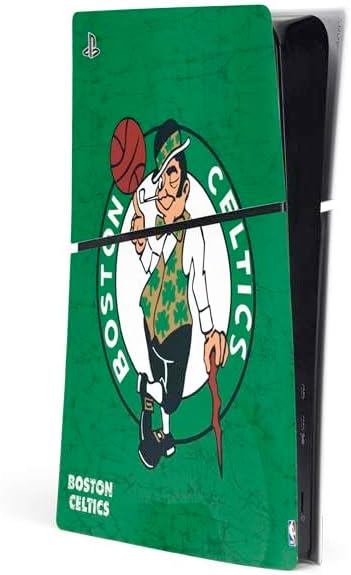 Skinit Decal Gaming Skin Compatible with PS5 Slim Digital Edition Console - Officially Licensed NBA Boston Celtics Green Primary Logo Design