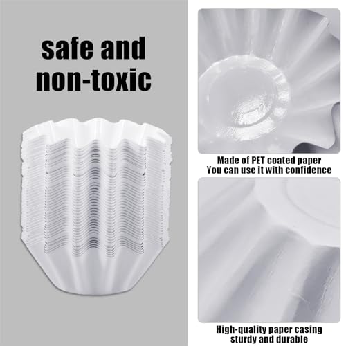 25-Piece Leakproof Wax Trays, Reusable Cupcake Wax Melting Trays, Candle Warmer, Biodegradable Wax Melting Tray, Aromatherapy, Candle Melting Liner Wax Melting Tray (White) - Image 4