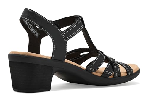 Clarks Clarks Women's Emily2 Rose Heeled Sandal, Black Leather, 8