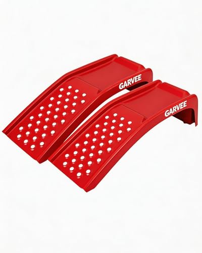 Garvee 8 in Lift Solid Steel Car Ramp 8000 LBS Capacity, 2000 LBS Per Ramps, Heavy Duty Truck Ramps...