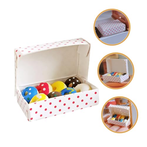 Sosoport 1 Satz Simulations-Donut Puppenhaus-Donuts Puppenhausdekoration Donut-Spielzeug Stellen Sie Sich Vor, Sie Spielen Miniatur-Donut Modelle Nachtisch Harz D186 Gefälschter Kuchen – Bild 4