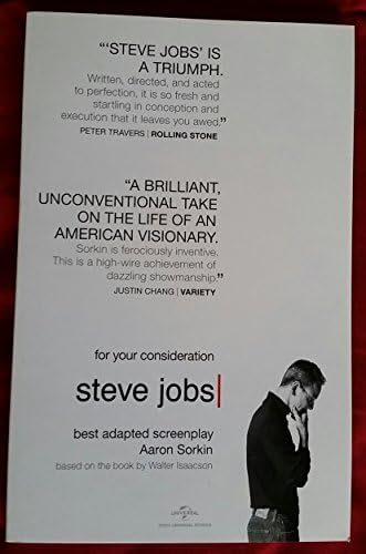 Steve Jobs Shooting Script Screenplay For Your Consideration