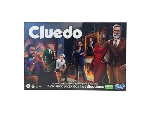 Juego de mesa Cluedo - Juego Cluedo rediseñado para 2 a 6 jugadores - Juegos de misterio - Juegos de detective - Juegos para toda la familia - Juegos para niños y adultos (Versión Portuguesa)