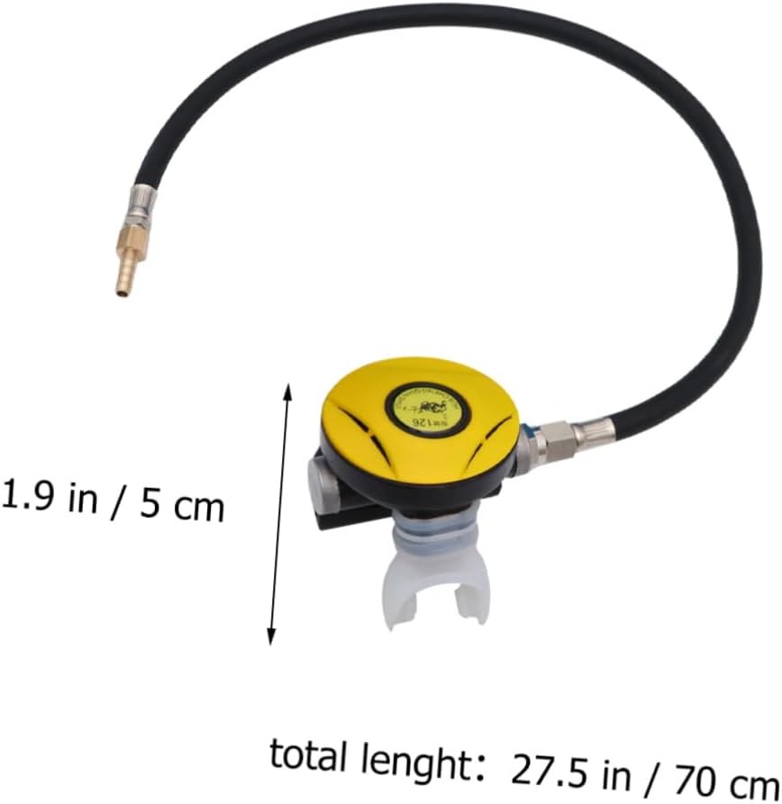 Beginner to Pro Diving Yellow Silicone Diving Secondary Regulator Lightweight Odorless Breathing Snorkel