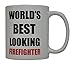 Rogue River Tactical Funny Coffee Mug World's Best Looking Firefighter Novelty Cup Great Gift Idea For Fire Fighter FD Department (Best Looking)