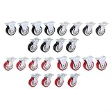 Schwerlast-Lenkrollen-Set, 4-teilig, mit Polyurethan-Rädern, entworfen für reibungslose Bewegung von Möbeln und Arbeitsplätzen, bodenfreundlich und stoßdämpfend (F)