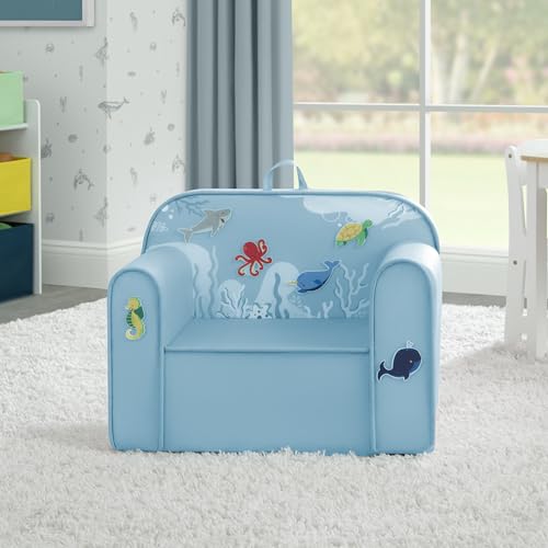 Delta Children Mix & Match Cozee Kids Chair with Interchangeable Patches, Underwater - image 2