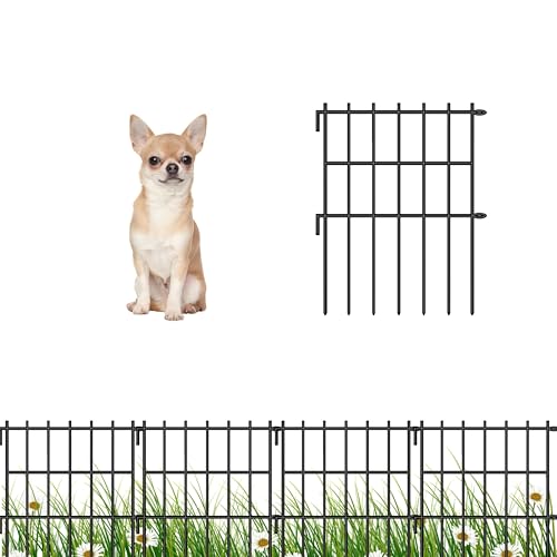 ShopLaLa Decorative Garden Fence (10 Panels) 12in(L) x 16.5in(H) Rustproof