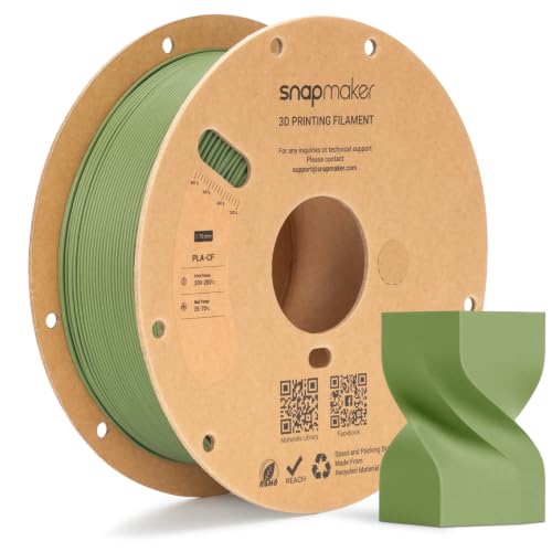 Image of Snapmaker PLA-CF Carbon Fiber PLA 3D Printer Filament 1.75mm, 1kg (2.2lbs)