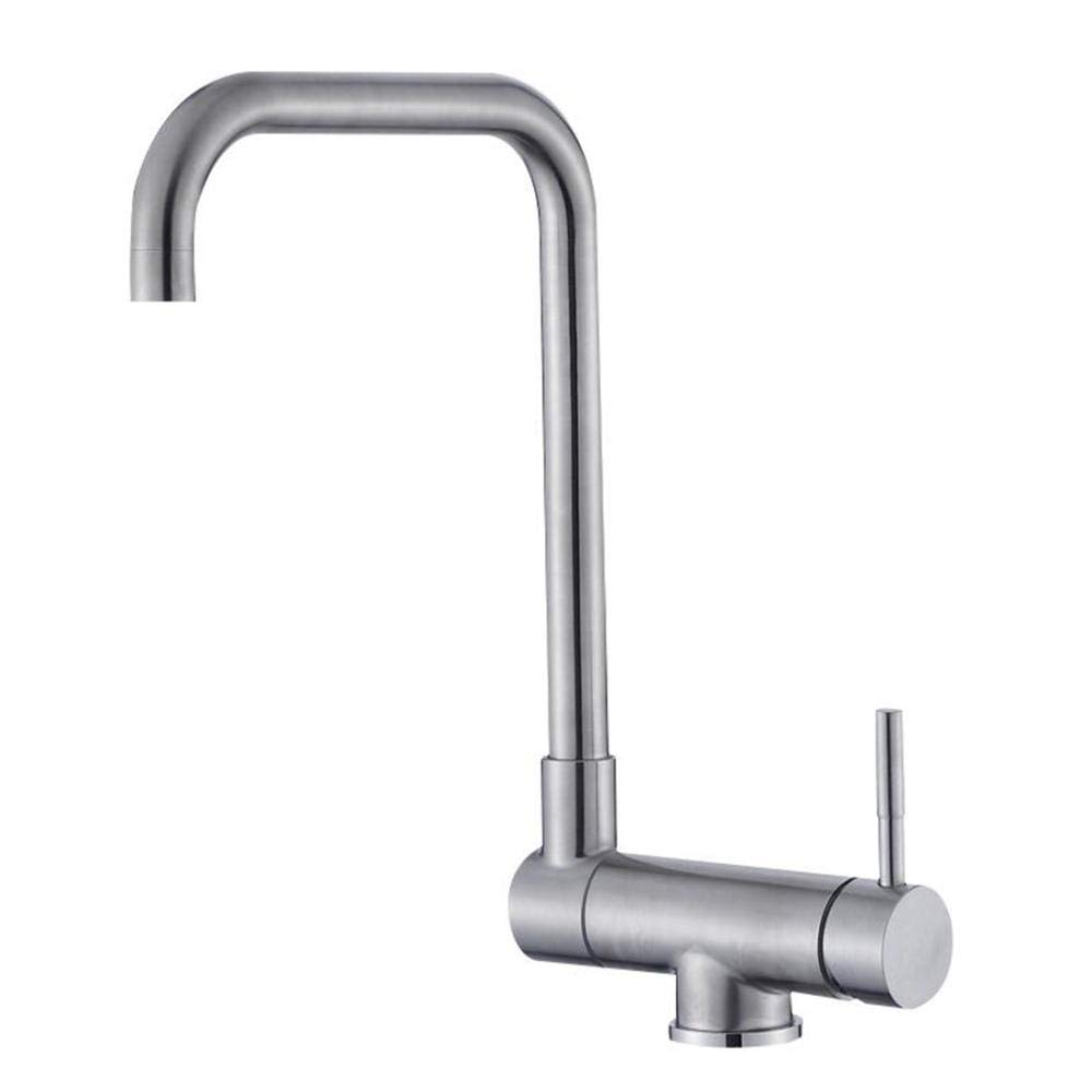 Robinet de cuisine pliant sous fenêtre en acier inoxydable rotatif pour évier compact