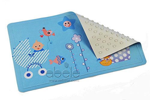 Abele (R Design Animal Rubber Non Slip Baby Kids Safety Shower Tub Bath Mat, Skid Proof And No Mildew, Mold Free Bathtub Mat, W/Cloth Coating (Animal Giraffe Fish Duck Sheep) #TOP1