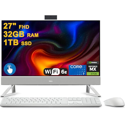 Dell Inspiron 27 7730 AIO �f�X�N�g�b�v 27�C���` FHD �^�b�`�X�N���[�� (99% sRGB) �C���e�� 10-core Core 7 150U (Beats i7-1355U) 32GB RAM 1TB SSD GeForc