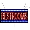 Restroom Neon Sign for Business, LED Toilet Light, with Chaining, Acrylic Bathroom Indicator Sign, Wall Hanging Luminous Decoration, 60X30cm
