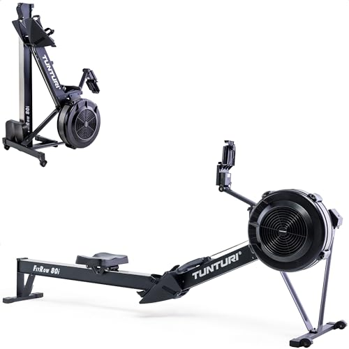 Tunturi Fitrow 80i Roeitrainer - Roeimachine Fitness - Inklapbaar roeiapparaat - 10 Weerstandsniveaus - Luchtweerstand – Bluetooth - Afbeelding 5