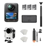 DJI Osmo 360 Adventure Combo mit Wassersportkit, 8K 360° Vlog Kamera mit 1-Zoll Sensor, Wasserfestes Case, Schwimmgriff &1,2 m Unsichtbarer Selfie-Stick, Action Cam für Unterwasser, 3 Akkus & Ladecase