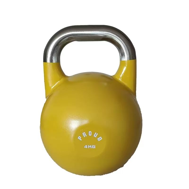 PROUD Competition Kettlebell Professional Grade for Strength Training CrossFit & Fitness (4 8 12 16 20 24 32) kg (4KG)