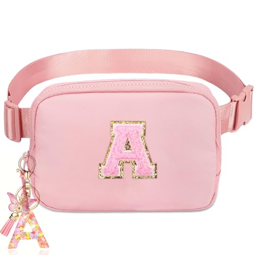 Birthday Gifts for 3 4 5 6 7 8 9 10 11 12 13 Year Old Girls - Initial Fanny Pack Crossbody Bag Belt Bag Purse for Girls Teens Personalized Trendy Stuff for Kids Christmas Gifts A