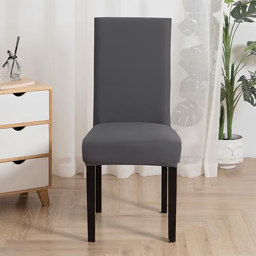AMFUN Stretch Stuhlhussen für Esszimmerstühle, 6er Set, Stretch Hohe Zurück Stuhlhussen Slipcover, Abnehmbarer Waschbarer Stühle Schutz Dekoration für Restaurant Bankett Hochzeit Party