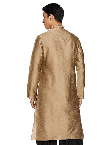 Image of Manthan Men's Mandarin Collar Full Sleeves Ethnic Knee Length Kurta