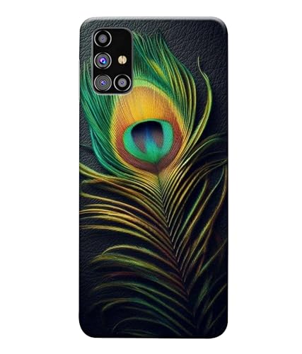 Image of Peacock Feather Mor Pankh Printed Hard Back Case Cover Compatible for Samsung Galaxy A22 4G (Multicolor) - D1671