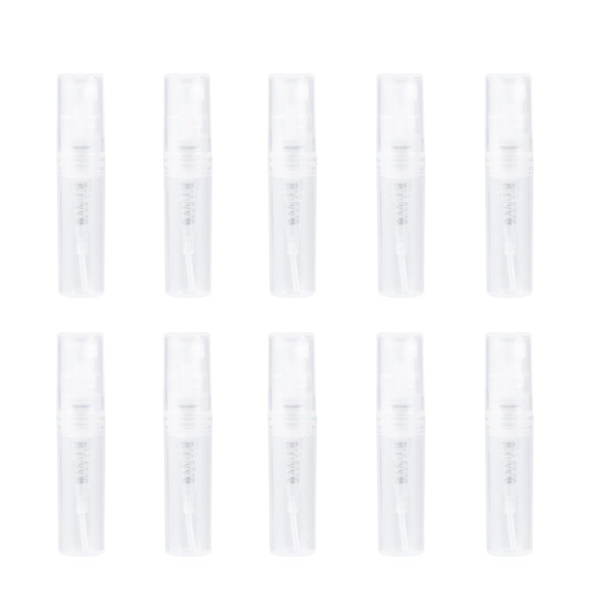 60 Minibotellas de Perfume Recargables de 2ml de Plástico, Portátiles Viajar Diseño Compacto y Práctico