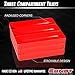 ERNST MFG Tool Garage Organizer Tray, Red, 3-Compartments - Made in the USA