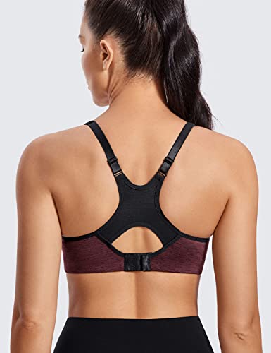 Image of SYROKAN Women's Full Support High Impact Racerback Lightly Lined Underwire Sports Bra