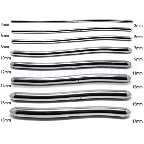 SURGICAL ONLINE 8 Hegar Medical Dilator Sounds Set 7.5inch Double Ended Instrument (Double Ended)