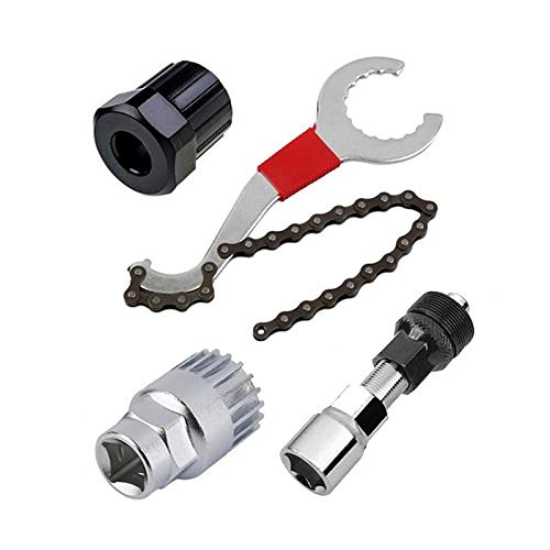 Hosmide Mountain Road Bicycle Bike Repair Tool Kits, Bicycle Chain Removal/Bracket Remover/Freewheel Remover/Crank Puller Remover Tool, Outdoor Cycling Bicycle Maintenance Tool Set