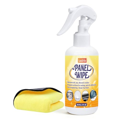 Car Surface Prep Spray Panel Wipe & Pre-Paint Degreaser for Ceramic Coating PPF Vinyl Wrap Removes Wax Grease Silicone Fast Drying No Residue Safe on Clear Coat Towel Included-5oz