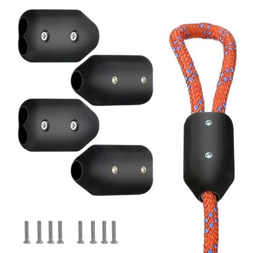 4 Stück Seilklemmen 8mm 3/8 Zoll Kunststoff-Seilverbinderklemme Kompatibel mit 7-8 Mm Nylon Oder Geflochtener Kordel mit 8 Schrauben Wiederverwendbare Seilklemme