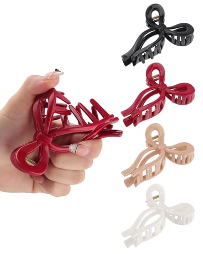 MOLANS Silicone Hair Claw Clips for Women, 4PCS Large Cozy