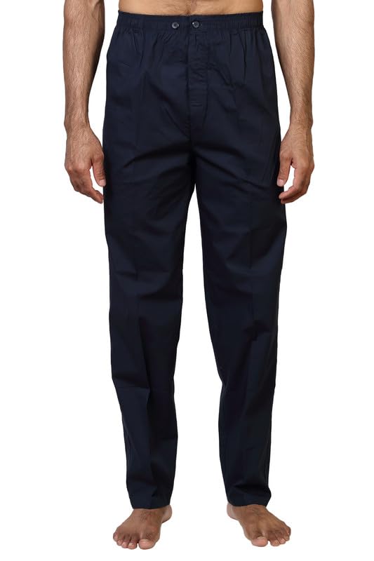 homry TATWAM Men's Cotton Solid Pyjama (Pack of 1) (2533P_Blue_M)-picture-16