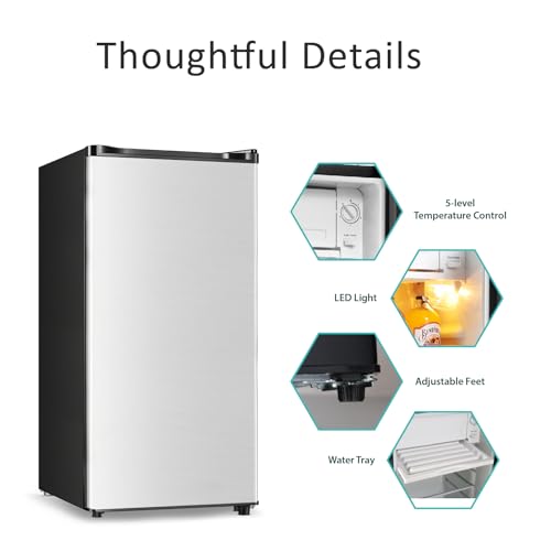 Portable Mini Fridge with Freezer