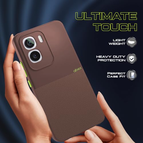 Image of AIBEX Premium Back Cover Case Compatible for Vivo T5 Pro 5G | Scratch & Drop Tested Shockproof Matte Texture Case with Soft Microfibre Lining | Slim Fit Cover with Anti-Scratch Finish - Brown