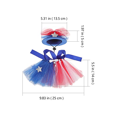 Logofun 4Th Of July Pet Costume Dog Hat Mesh Tutu Skirt Independence Day Dog Patriotic Costume Accessories #TOP1