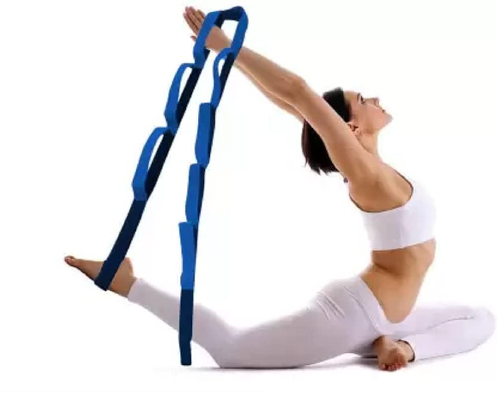 SACHI SPORTS 8 Loop Yoga Strap Durable Nylon Cotton Yoga Strap-image-15