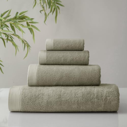 Image of Spread Spain Bamboo Towels for Bath, Towels for Bath Large Size, Bamboo Bath Towel High Absorbent & Soft, 360 GSM, 4pc Set Bath Towel for Men /Women