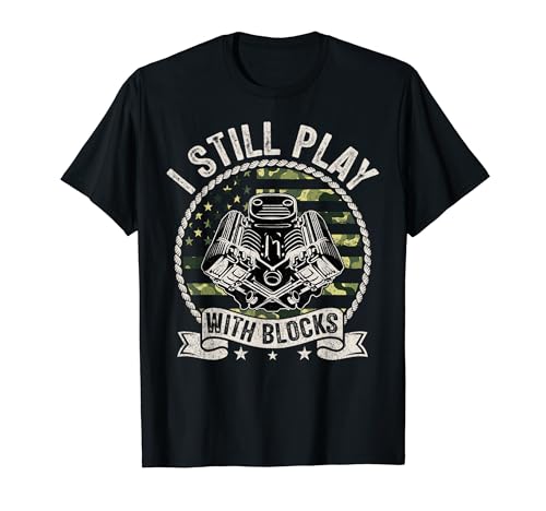 I Still Play with Blocks USA Flag Car Camouflage T�V���c