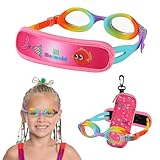 RUIGAO Swim Goggles For Kids 3-6, Toddler Swimming Goggles No Hair Pull,