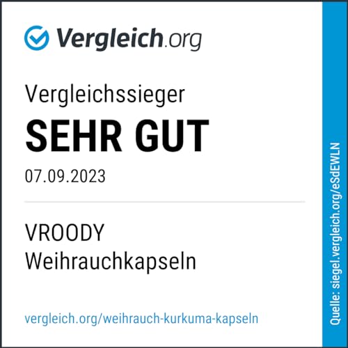 Weihrauch Kurkuma Vergleichssieger, 180 Kapseln hochdosiert Boswellia Serrata 2000mg, 85% Boswelliasäure, 500mg CURCUMA, 95% Curcuminoide Tagesdosis, ohne Zusätze oder chemische Entzündungshemmer