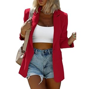 KIRUNDO Womens Blazer 2026 Spring Fall Business Casual Oversized Long Sleeve Button Open Front Suit Jackets Work Clothes